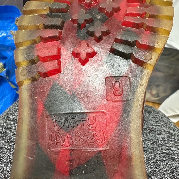 Dirty Laundry Red and Black Plaid Sole Boots - Picture 6 of 6